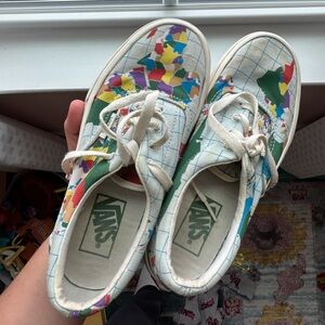 Vans Era X Save Our Planet Skate Shoes World Map Mens Size 3.5 Womens 5